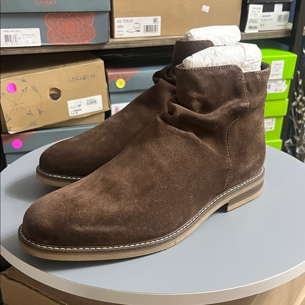 Alfani Men's Dark Brown Suede Boots - Picture 3 of 9